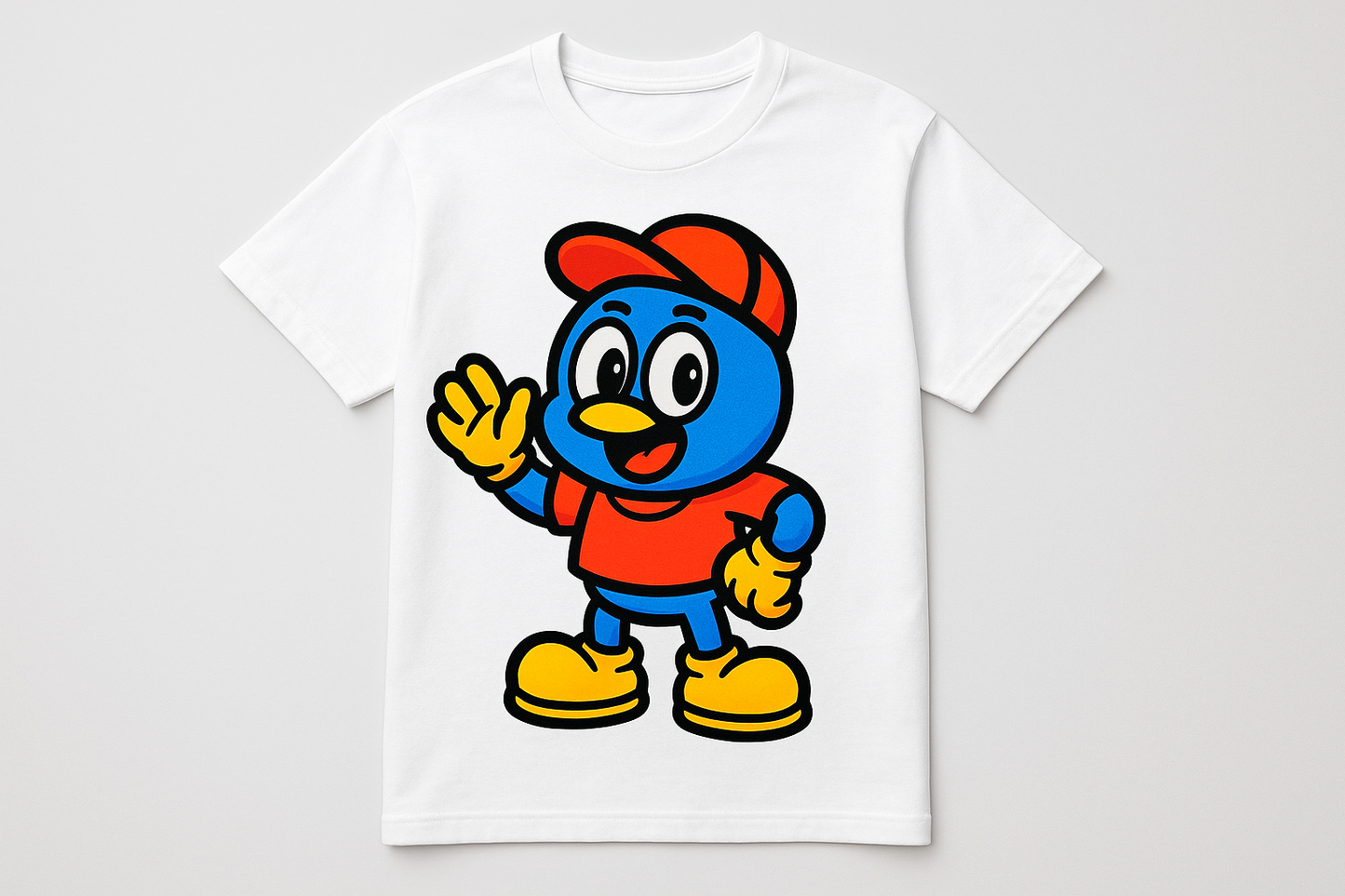 camiseta con un personaje estampado