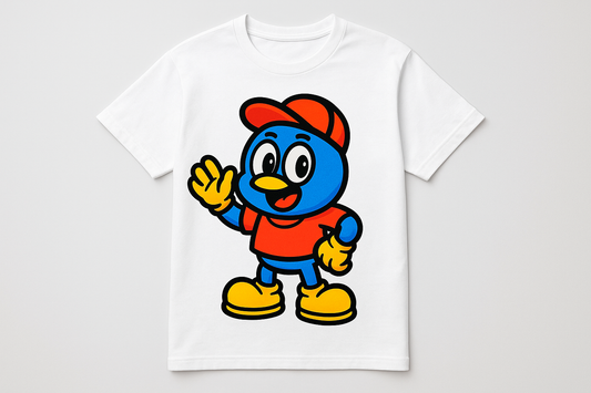 camiseta con un personaje estampado